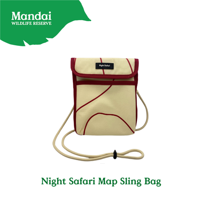 Discover the Attractions Sling Bag and Cap Mandai Park Inforgraphic  MANDAI WILDLIFE RESERVE