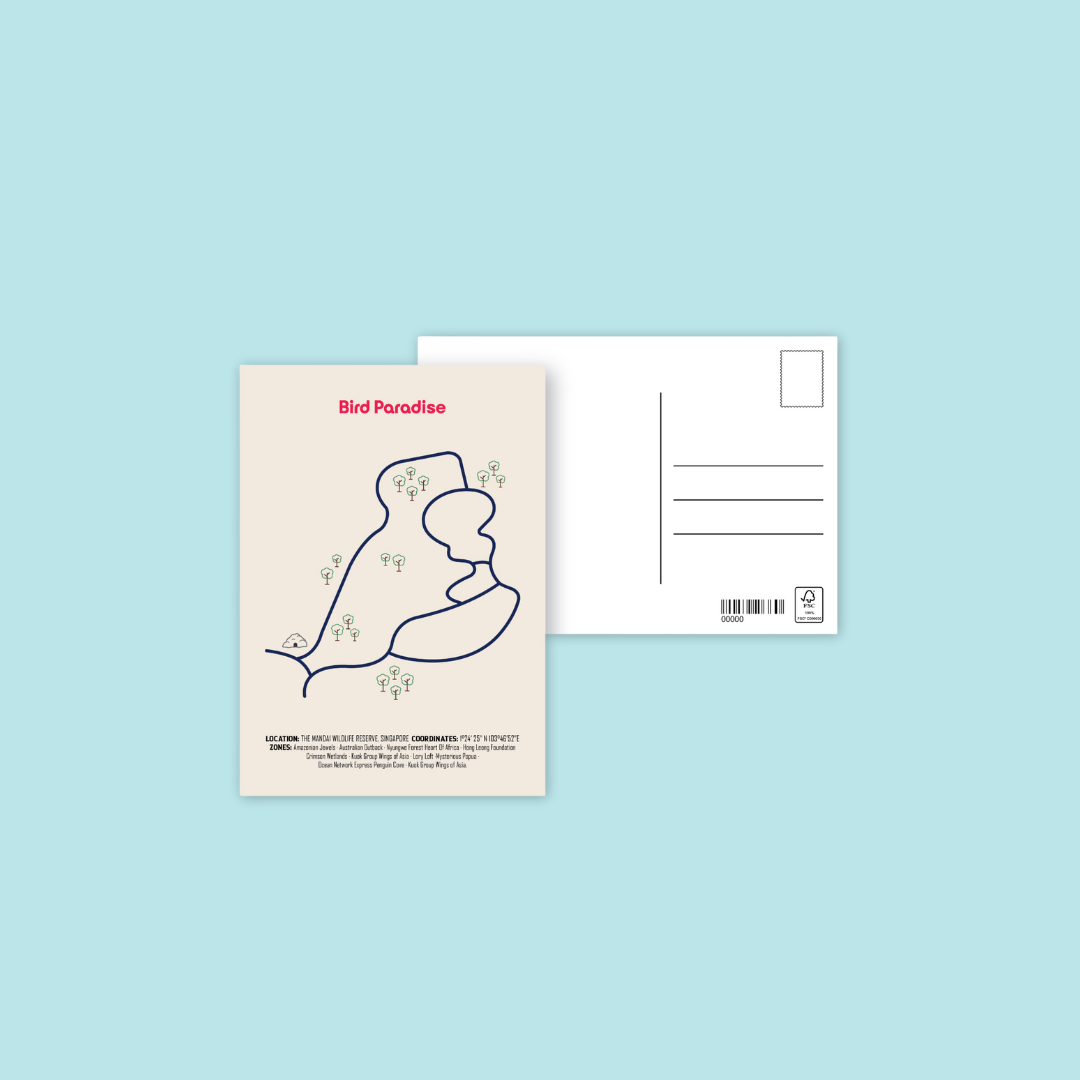 Bird Paradise Map Postcard