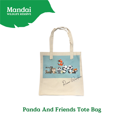 Panda and Friends L Folder Flask Tote Bag Exclusive Experience MANDAI WILDIFE RESERVE