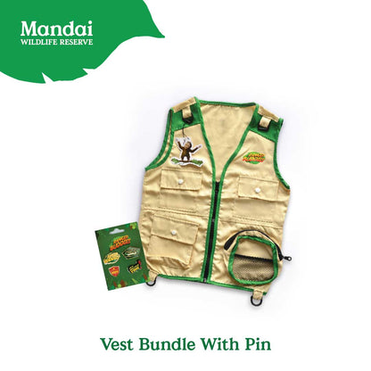 Ranger Buddies Bundle $28 Vest and Pins Set MANDAI WILDLIFE RESERVE