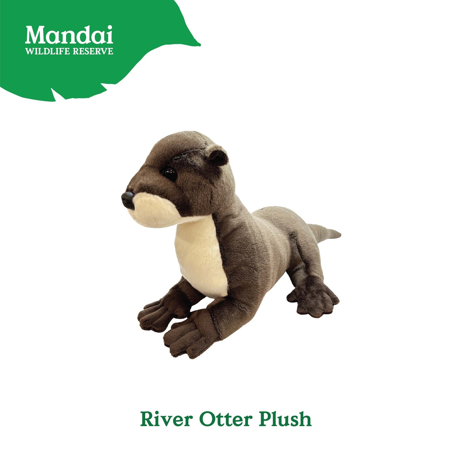 River Otter Standing Otter Beanie Plush Toy Stuffed with Realistic Good Sleeping Buddy MANDAI WILDLIFE RESERVE