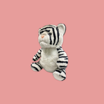 White Tiger Reversible Plush Pillow
