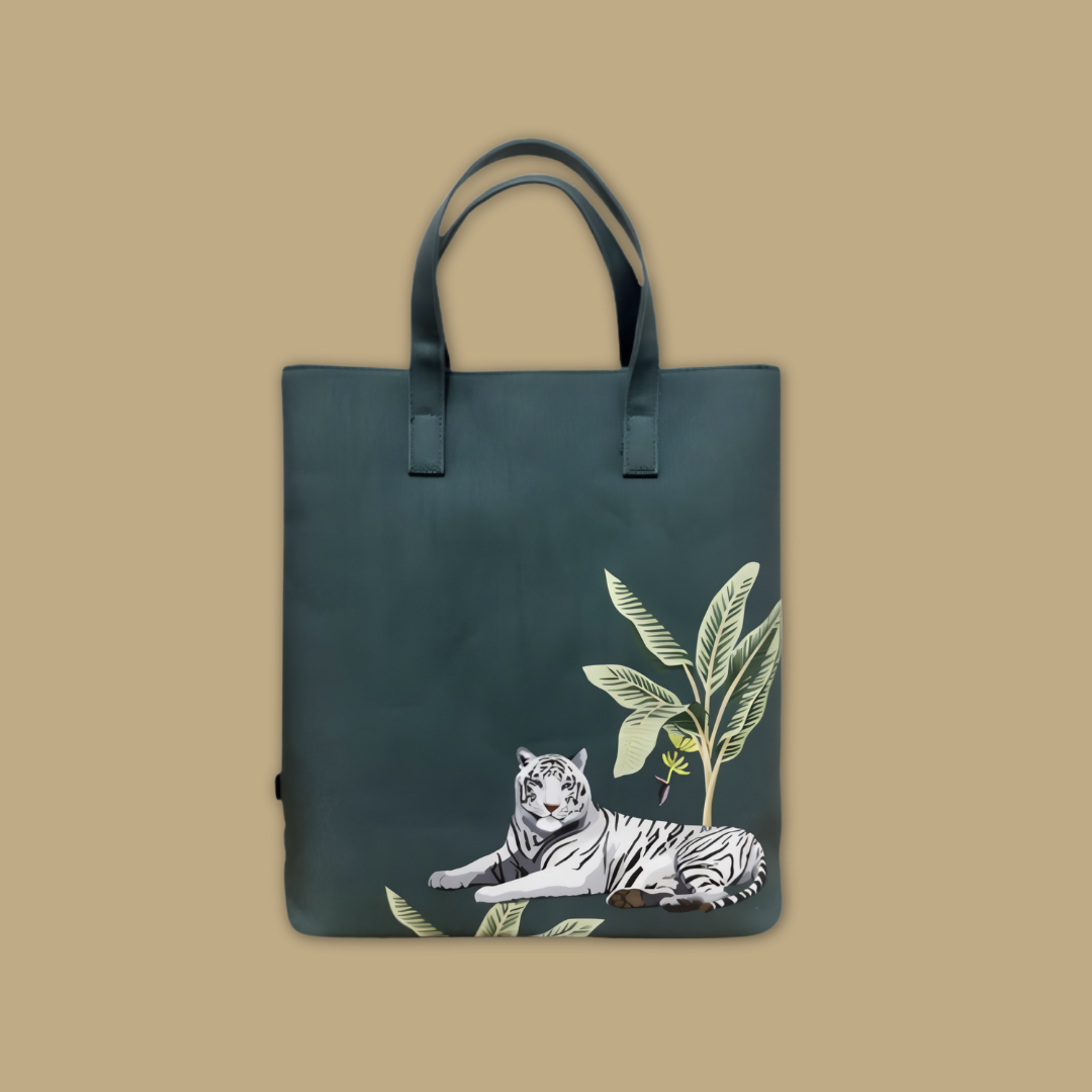 Explore the Animal Print Tote Bag from Mandai Wildlife Reserve's Wildlife Sanctuary collection