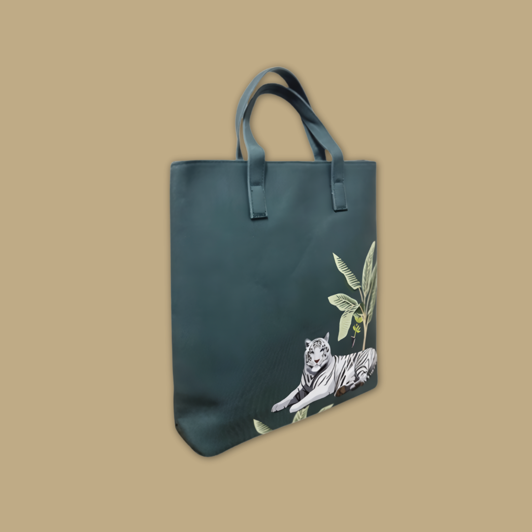 Explore the Animal Print Tote Bag from Mandai Wildlife Reserve's Wildlife Sanctuary collection