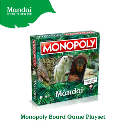 Exclusive Mandai Monopoly Classic Board Game Travel Set Top Trumps Card Guess Who Game MANDAI WILDLIFE RESERVE